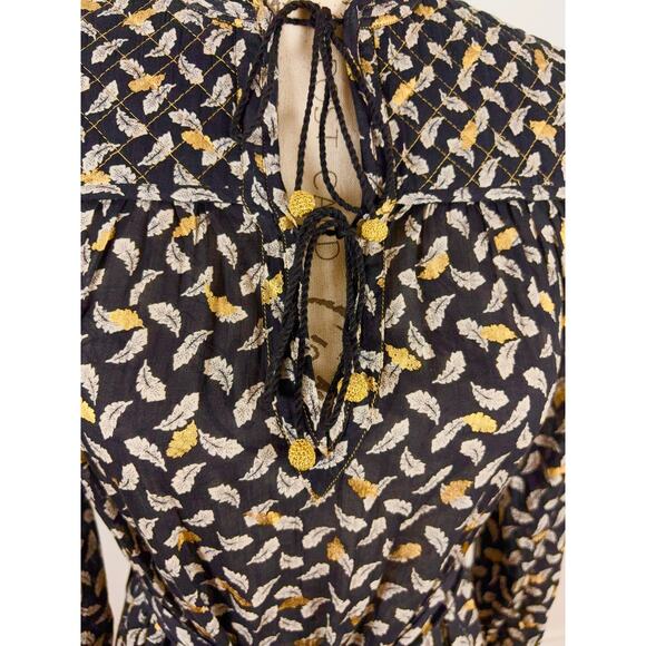 B45 Doen Ivana Midi Dress XS Prairie Boho Cottagecore Romantic Feminine Chic - Picture 8 of 12